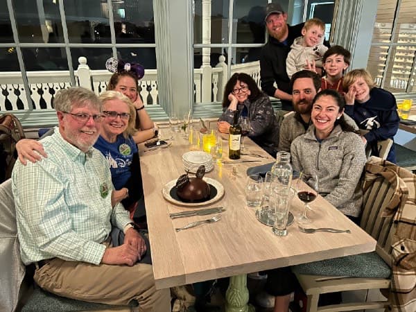 The Burke family together at Disney's Grand Floridian, January 2025