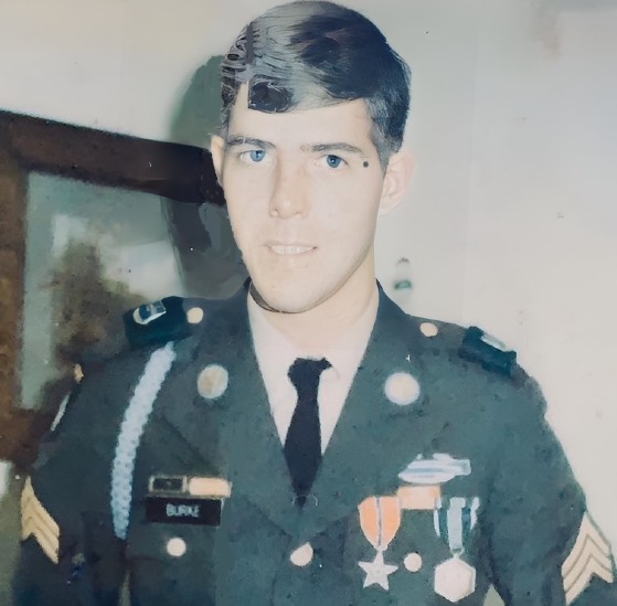 John Burke in US Army uniform with medals, 101st Airborne Division